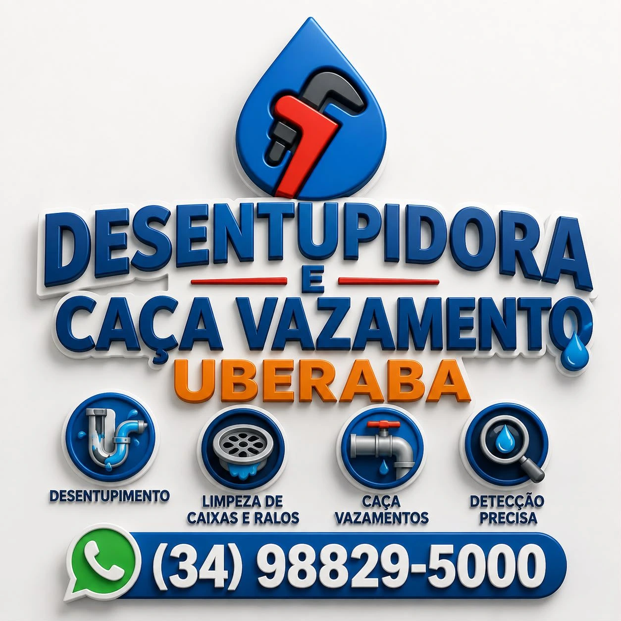 Identidade visual oficial da Desentupidora em Uberaba